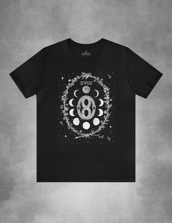 The Moon Tarot Card Plus Size Witchy Celestial Whimsigoth Mystical Clothing Shirt
