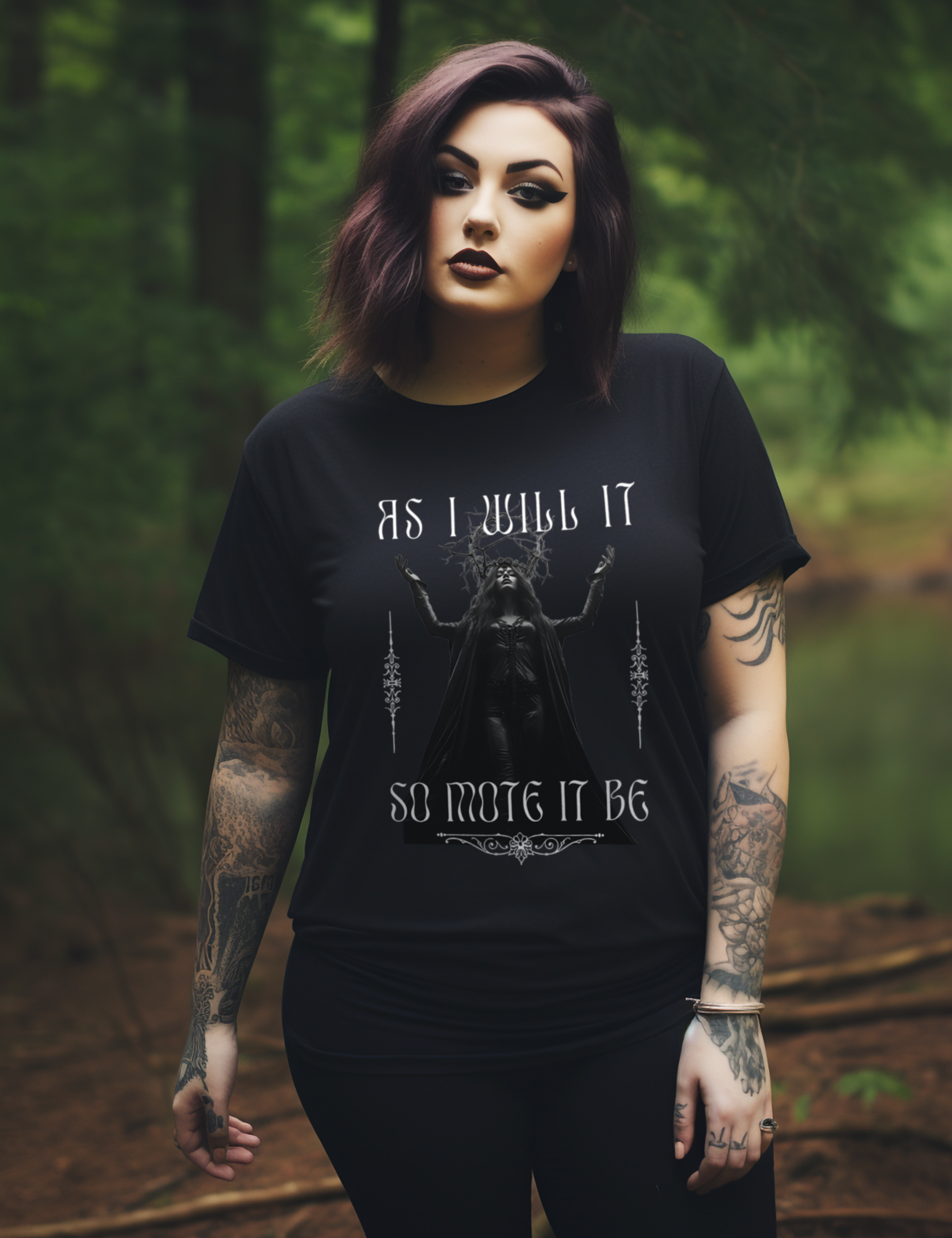 Witchcraft Mystical Magick Occult Plus Size Goth Clothing Shirt