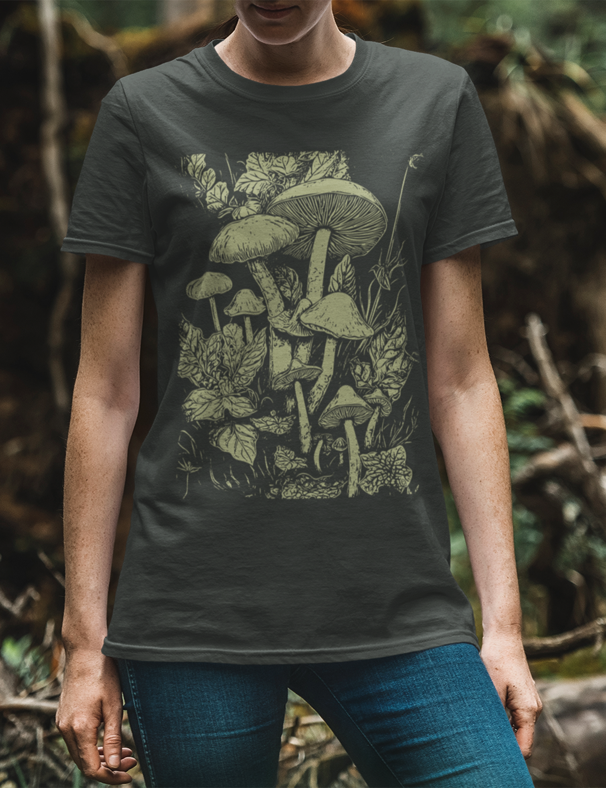 Plus Size Fairy Grunge Dark Cottagecore Mushroom Aesthetic Clothing Shirt