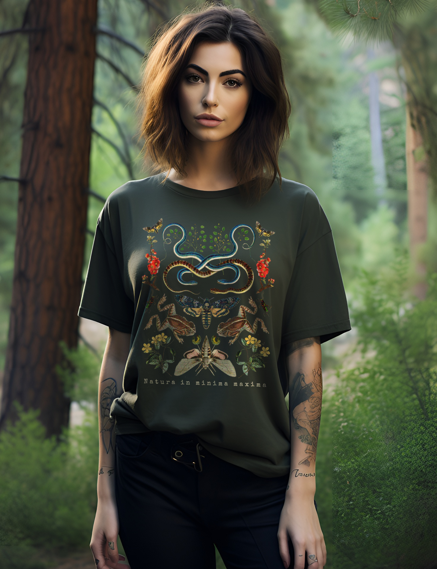 Dark Cottagecore Aesthetic Clothing Nature Collage Shirt