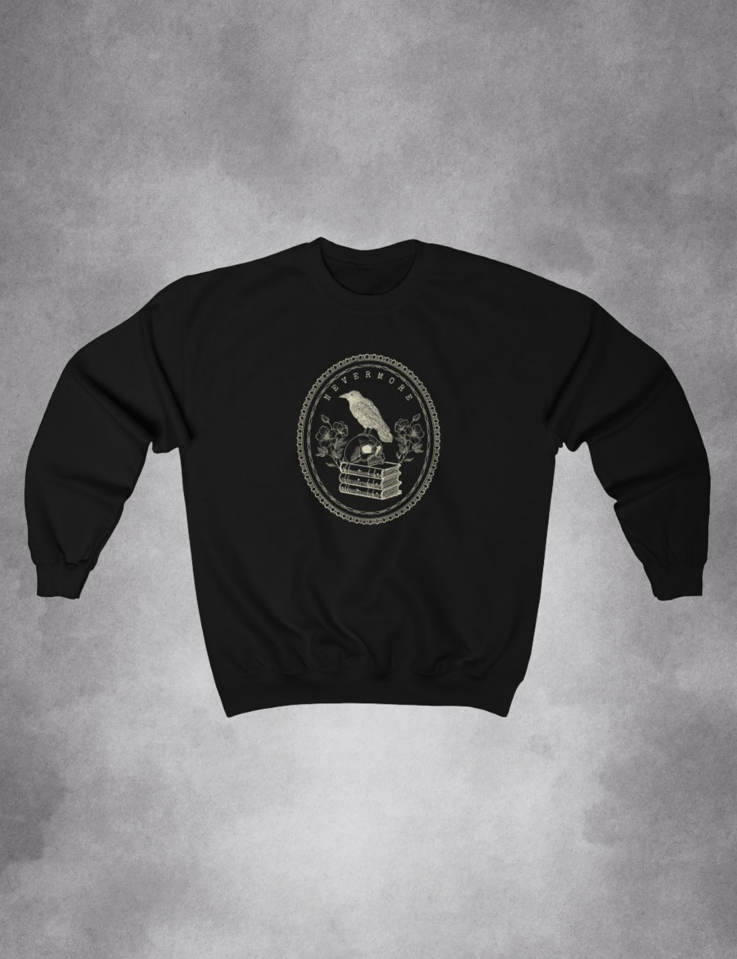 Dark Academia Aesthetic Winter Outfits Nevermore Raven Bookish Sweatshirt
