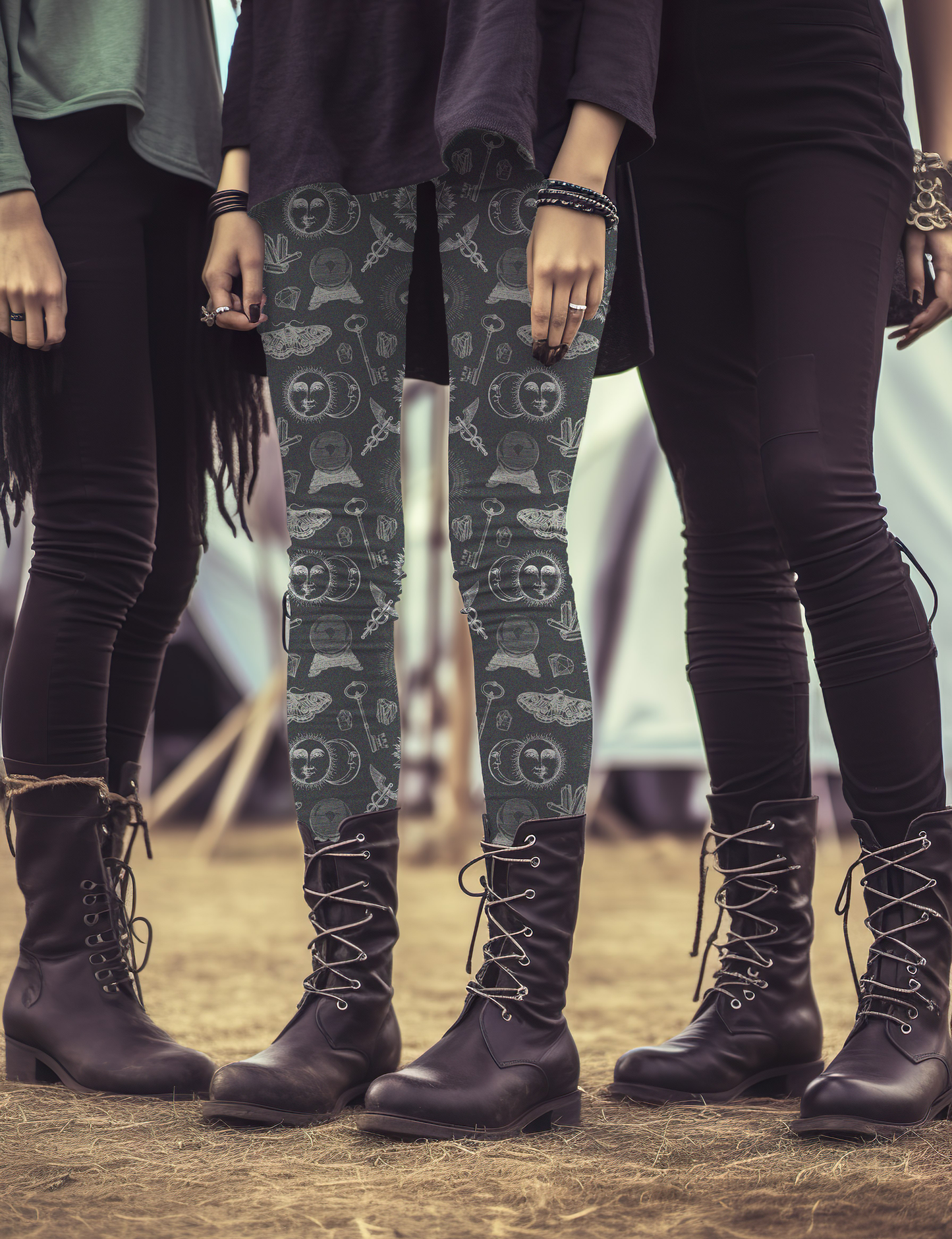 Sacred Symbols Witchy Occult Leggings