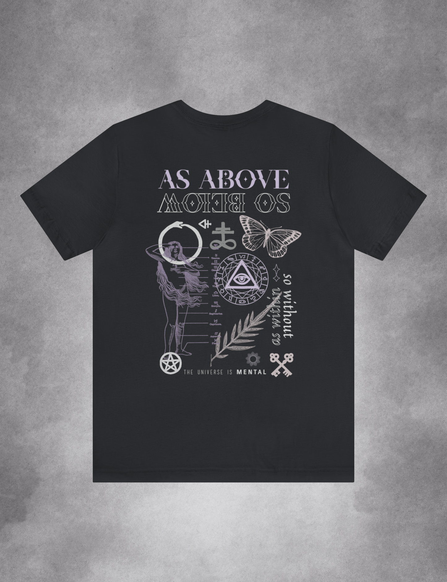 As Above So Below Esoteric Occult Symbols Collage Shirt