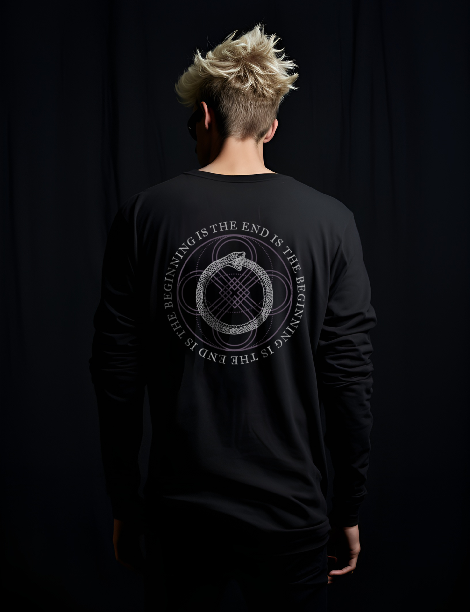 Ouroboros Occult Alchemy Plus Size Goth Long Sleeve Shirt