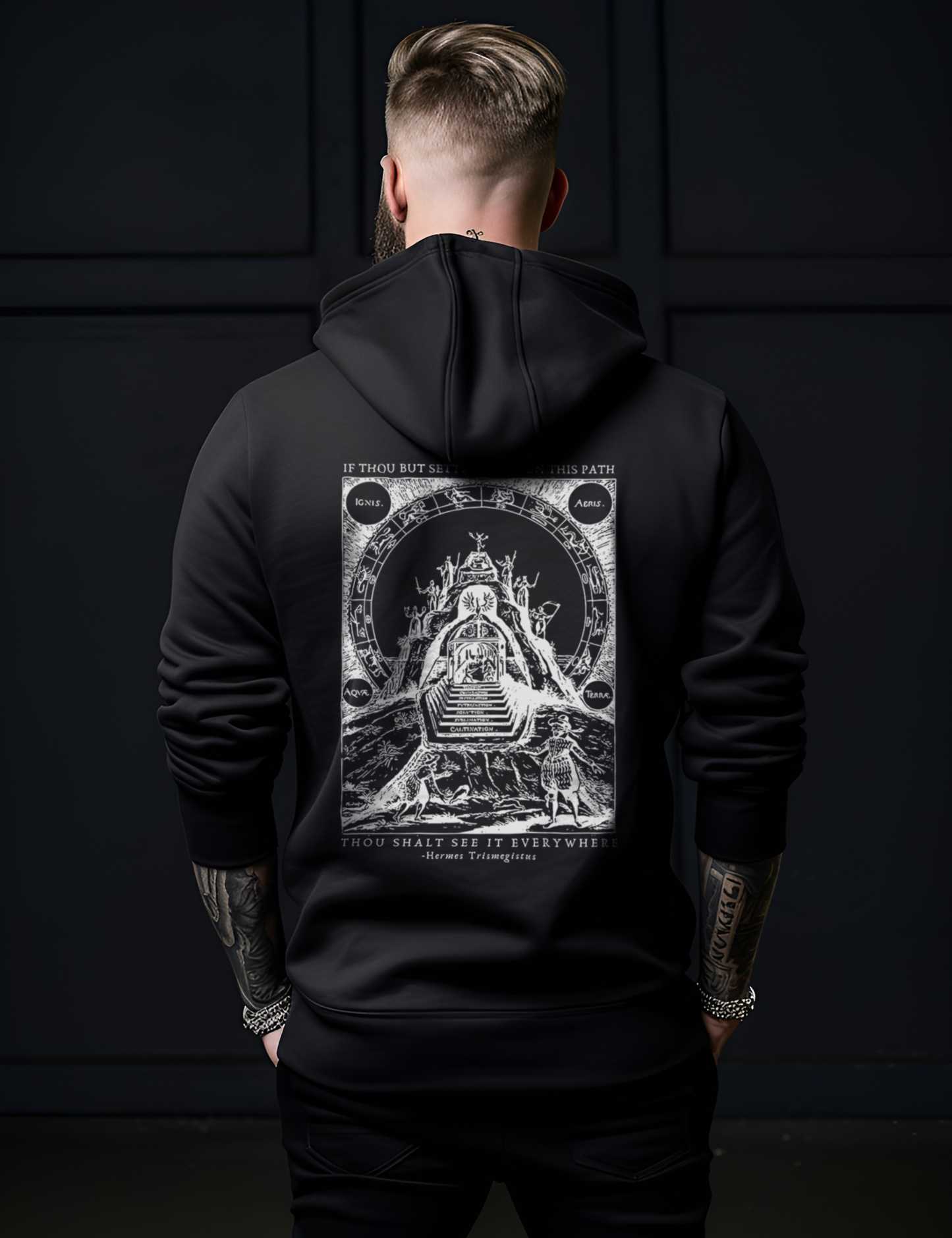 Hermetic Path Goth Esoteric Occult Plus Size Hoodie