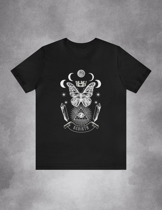 Rebirth Goth Butterly Mystical Alchemy Plus Size Witchy Clothing Shirt