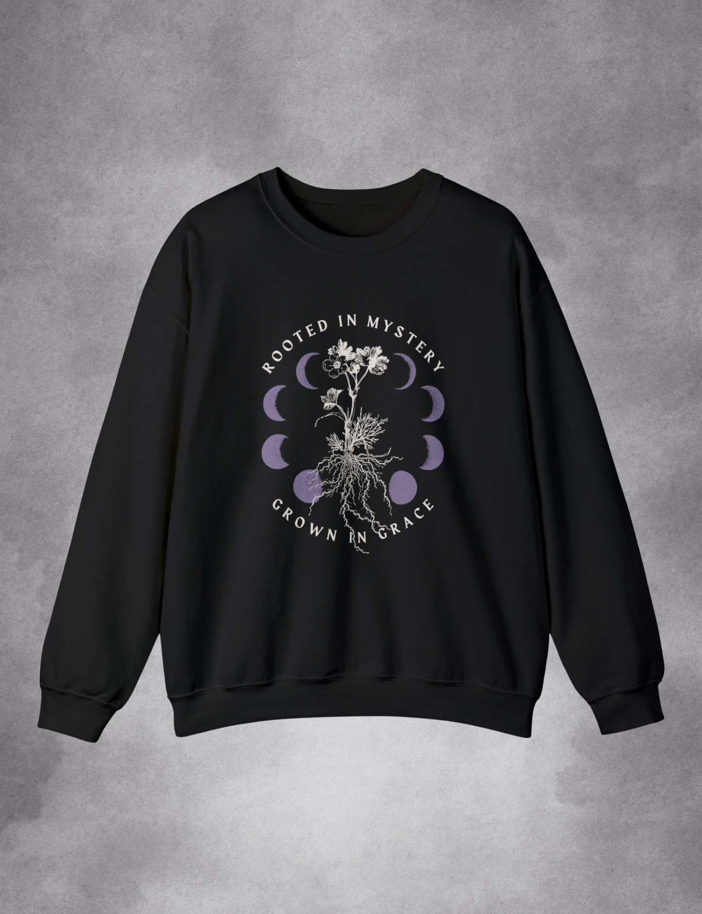 Mystical Moon Phase Dark Cottagecore Plus Size Witchy Sweatshirt