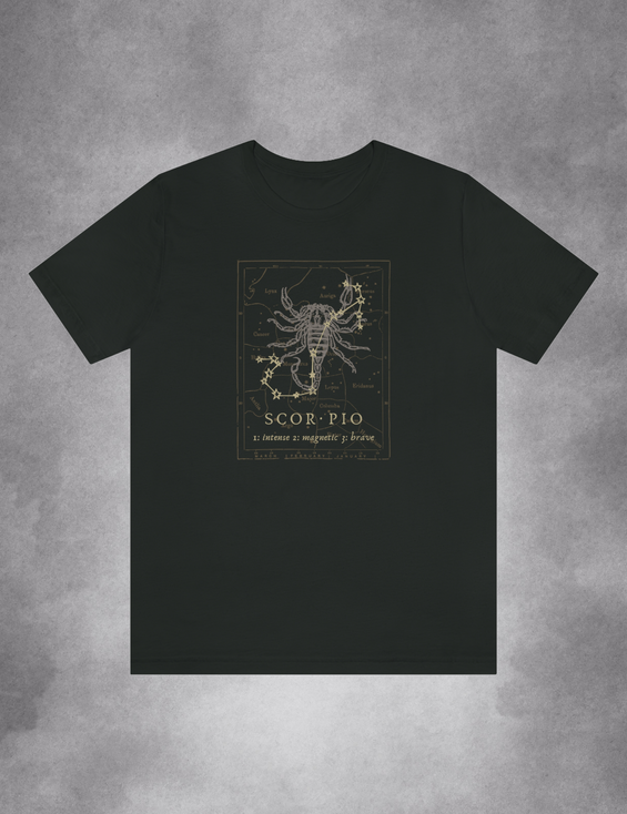 Mens Womens Dark Academia Aesthetic Outfits Scorpio Zodiac Shirt