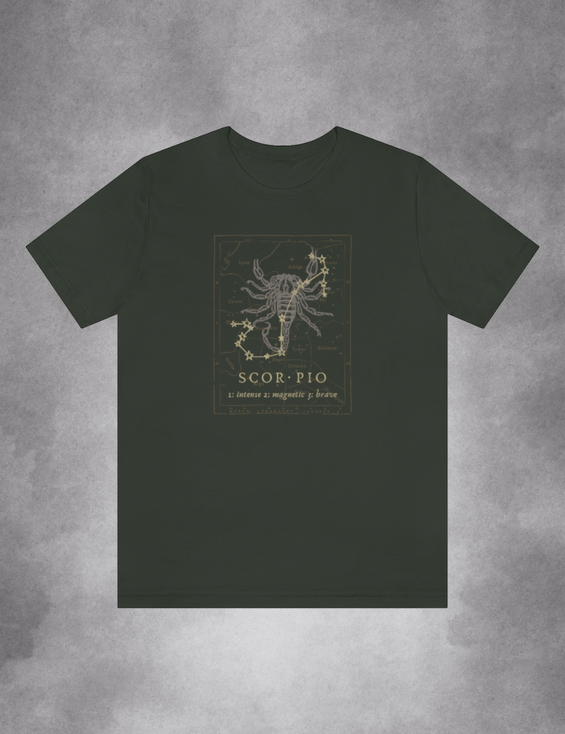 Mens Womens Dark Academia Aesthetic Outfits Scorpio Zodiac Shirt
