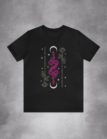 Snake Rose Moon Phase Witchcraft Moon Plus Size Goth Shirt