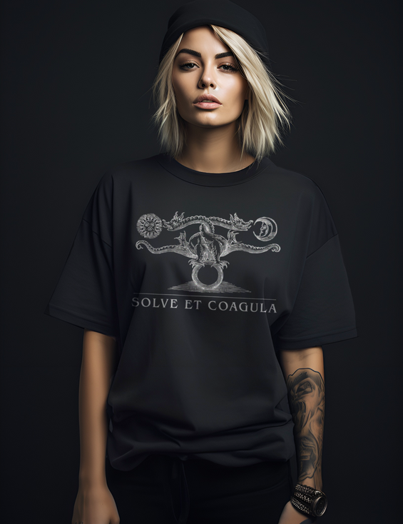 Solve Et Coagula Esoteric Occult Alchemy Plus Size Dragon Shirt