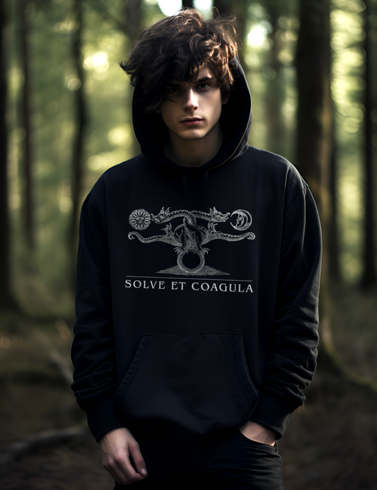 Solve Et Coagula Occult Esoteric Alchemy Plus Size Goth Hoodie