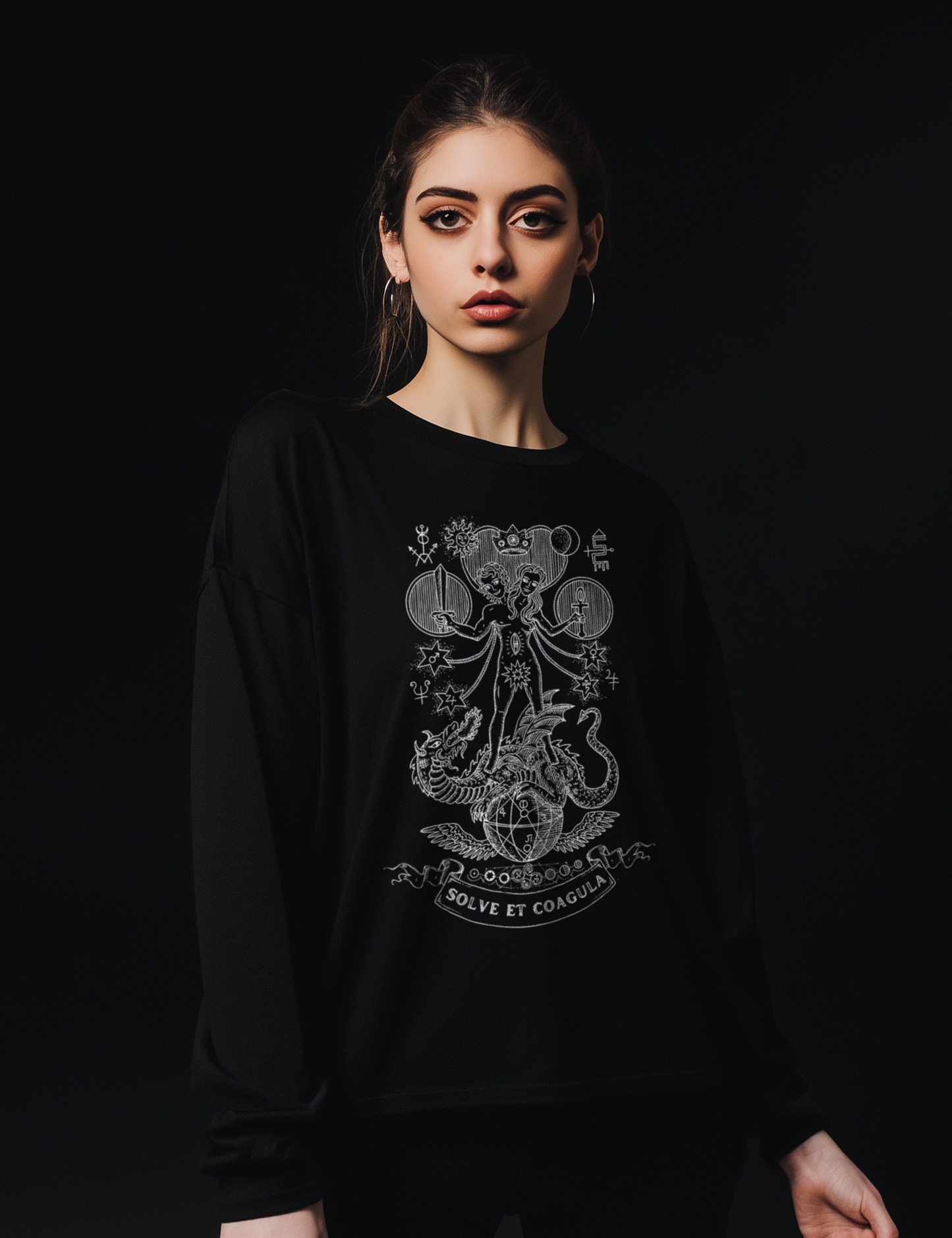 Solve Et Coagula Alchemy Dragon Long Sleeve T Shirt