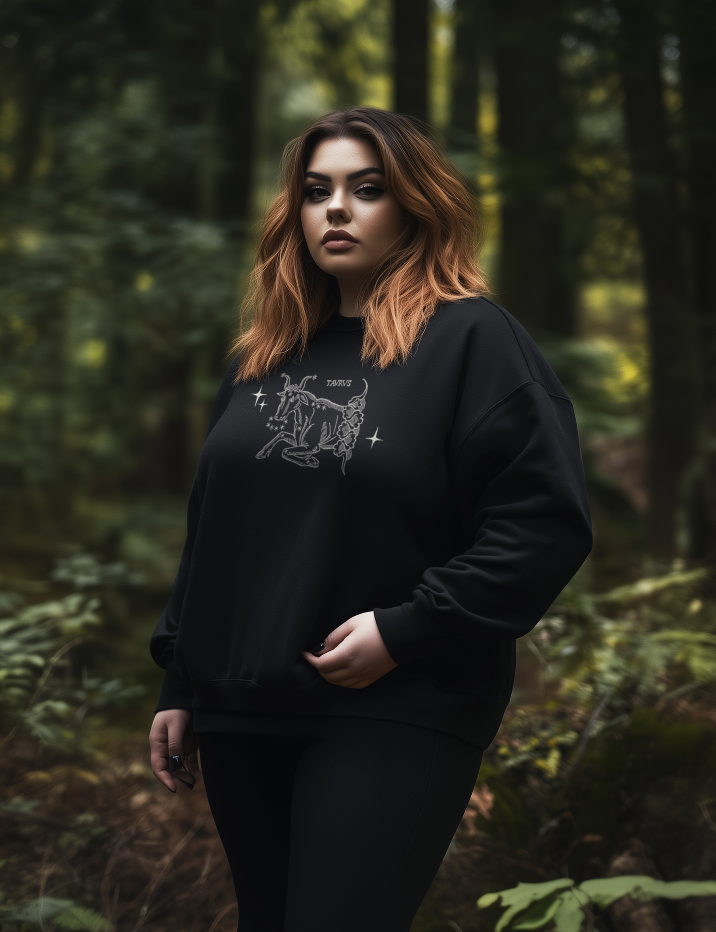 Taurus Zodiac Sign Esoteric Astrology Occult Plus Size Goth Sweatshirt