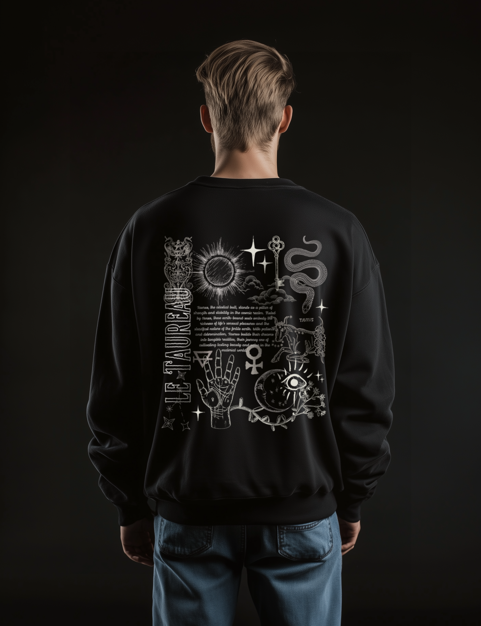 Taurus Zodiac Sign Esoteric Astrology Occult Plus Size Goth Sweatshirt