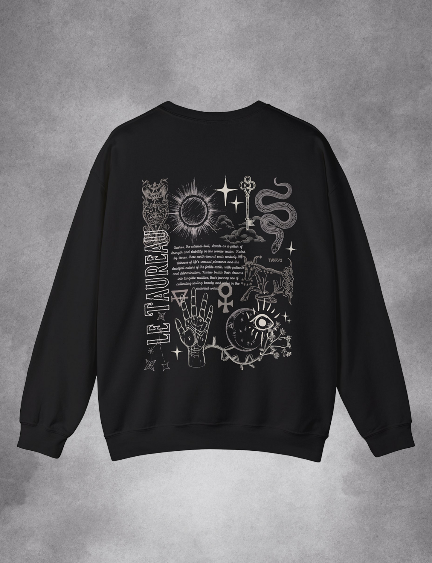 Taurus Zodiac Sign Esoteric Astrology Occult Plus Size Goth Sweatshirt