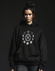 The Moon Tarot Card Whimsigoth Snake Moon Phase Plus Size Goth Occult Witchy Hoodie