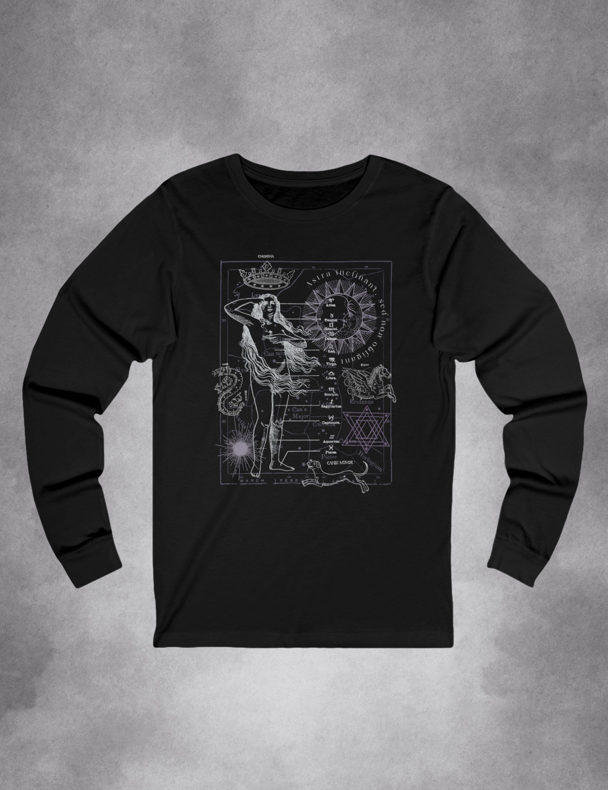 Vintage Astrology Occult Collage Long Sleeve Shirt