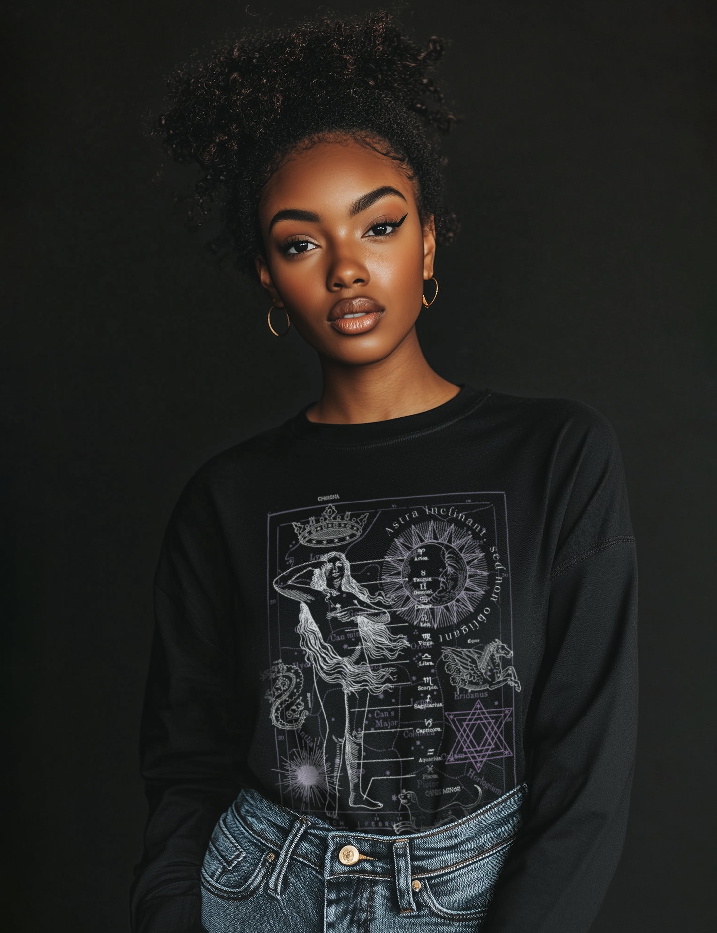 Vintage Astrology Occult Collage Long Sleeve Shirt