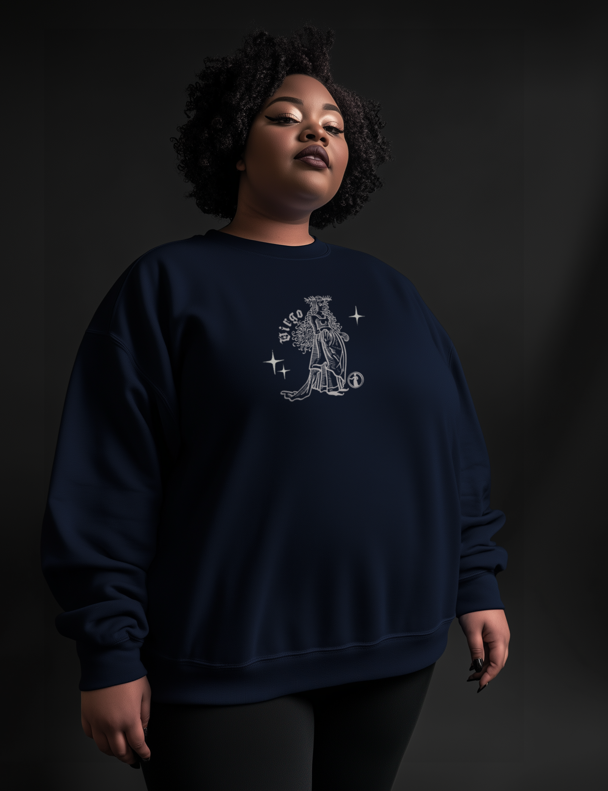 Virgo Zodiac Sign Esoteric Astrology Occult Plus Size Goth Mystical Sweatshirt