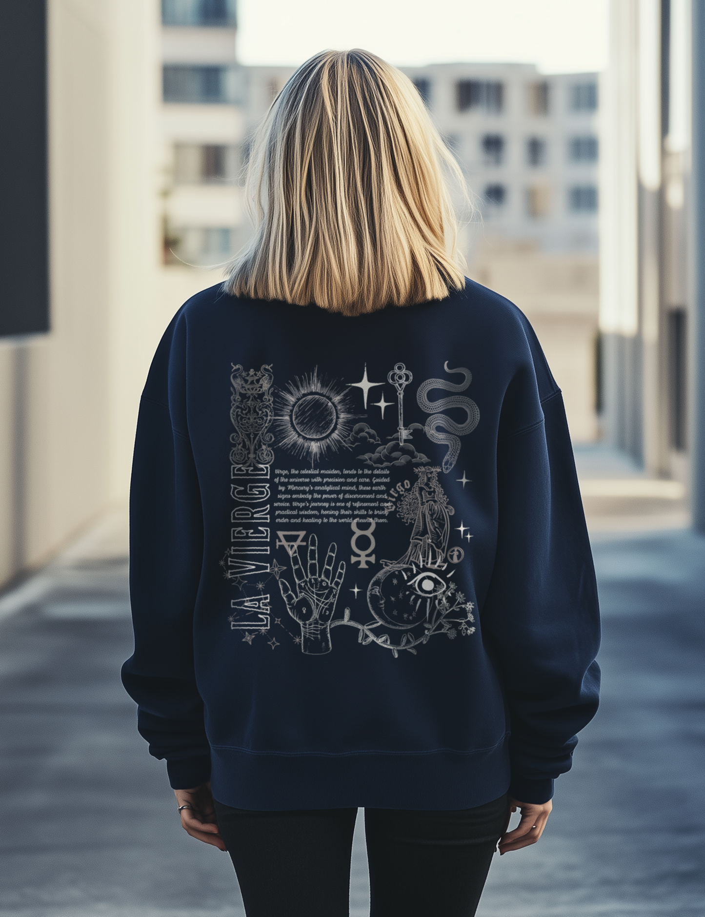 Virgo Zodiac Sign Esoteric Astrology Occult Plus Size Goth Mystical Sweatshirt