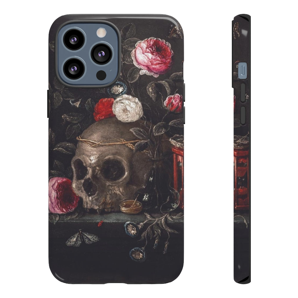 Dark Academia Skull Bouquet Aesthetic Phone Case