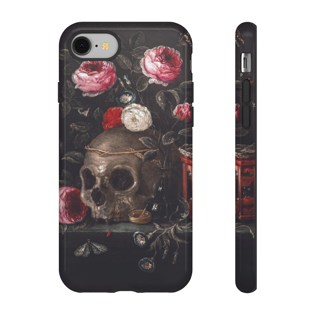 Dark Academia Skull Bouquet Aesthetic Phone Case