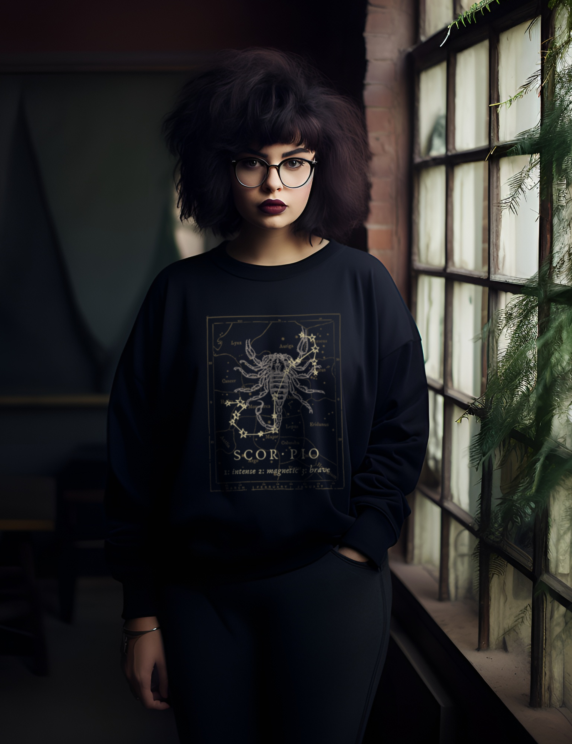 Mens Womens Dark Academia Aesthetic Outfits Scorpio Zodiac Sweatshirt
