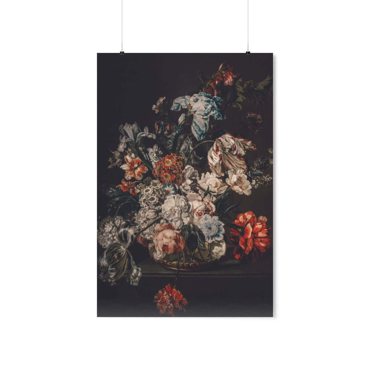 Dark Academia Vintage Bouquet Poster