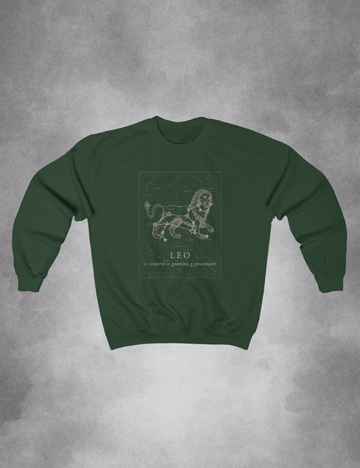 Mens Womens Dark Academia Aesthetic Outfits Leo Zodiac Sweatshirt