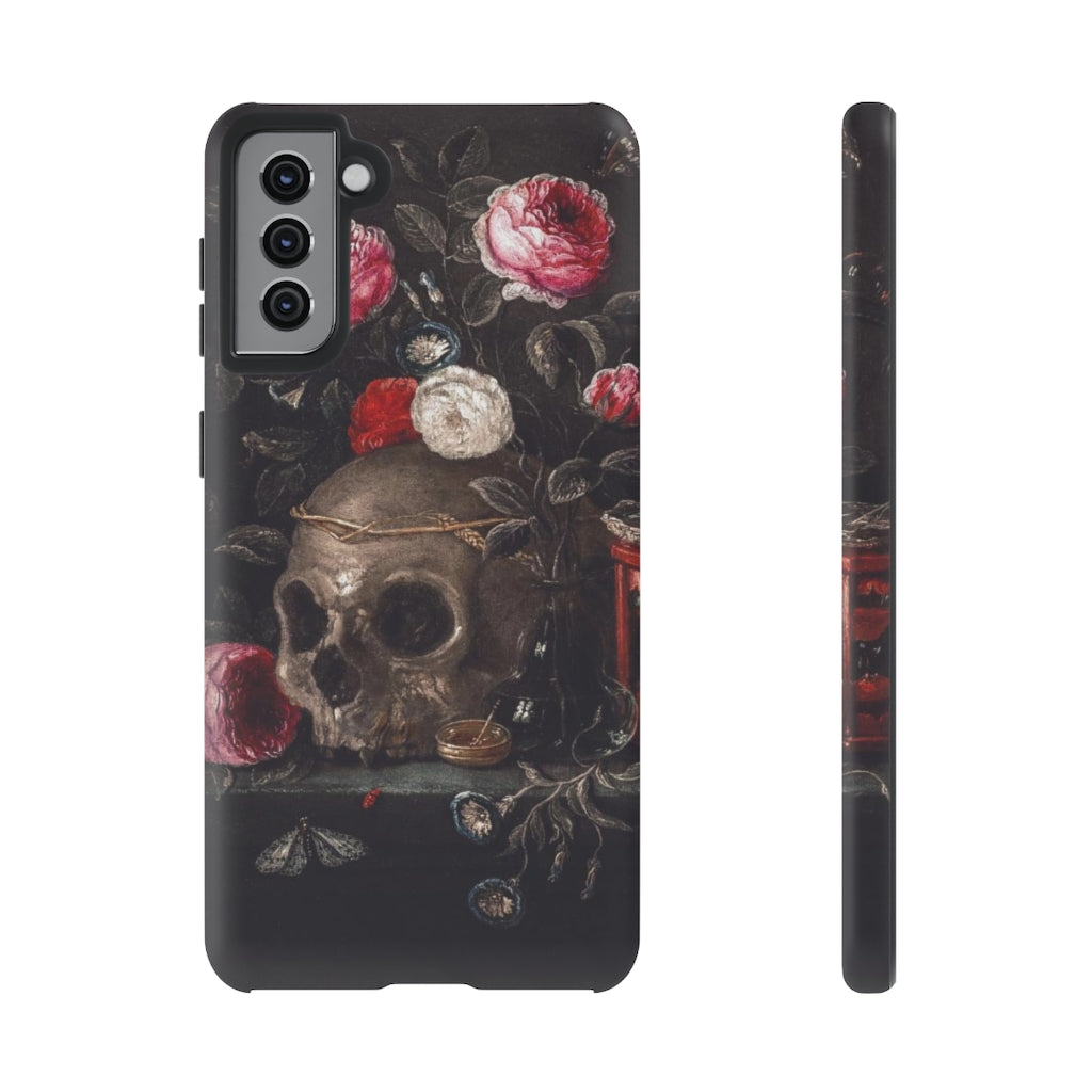 Dark Academia Skull Bouquet Aesthetic Phone Case