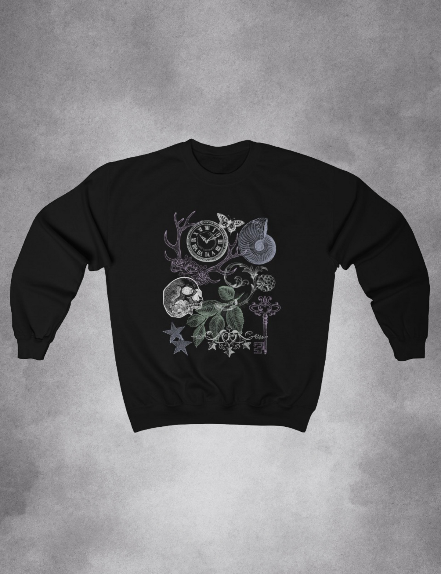 Goth Dark Aesthetic Nature Collage Sweatshirt