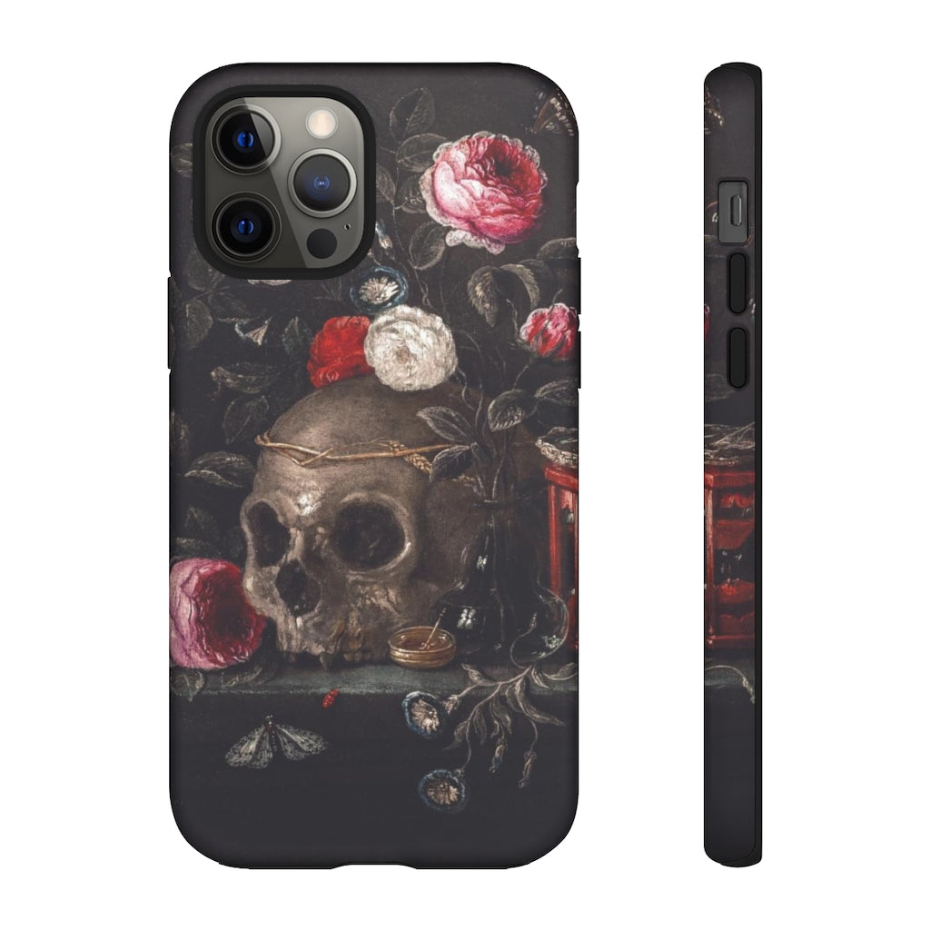 Dark Academia Skull Bouquet Aesthetic Phone Case