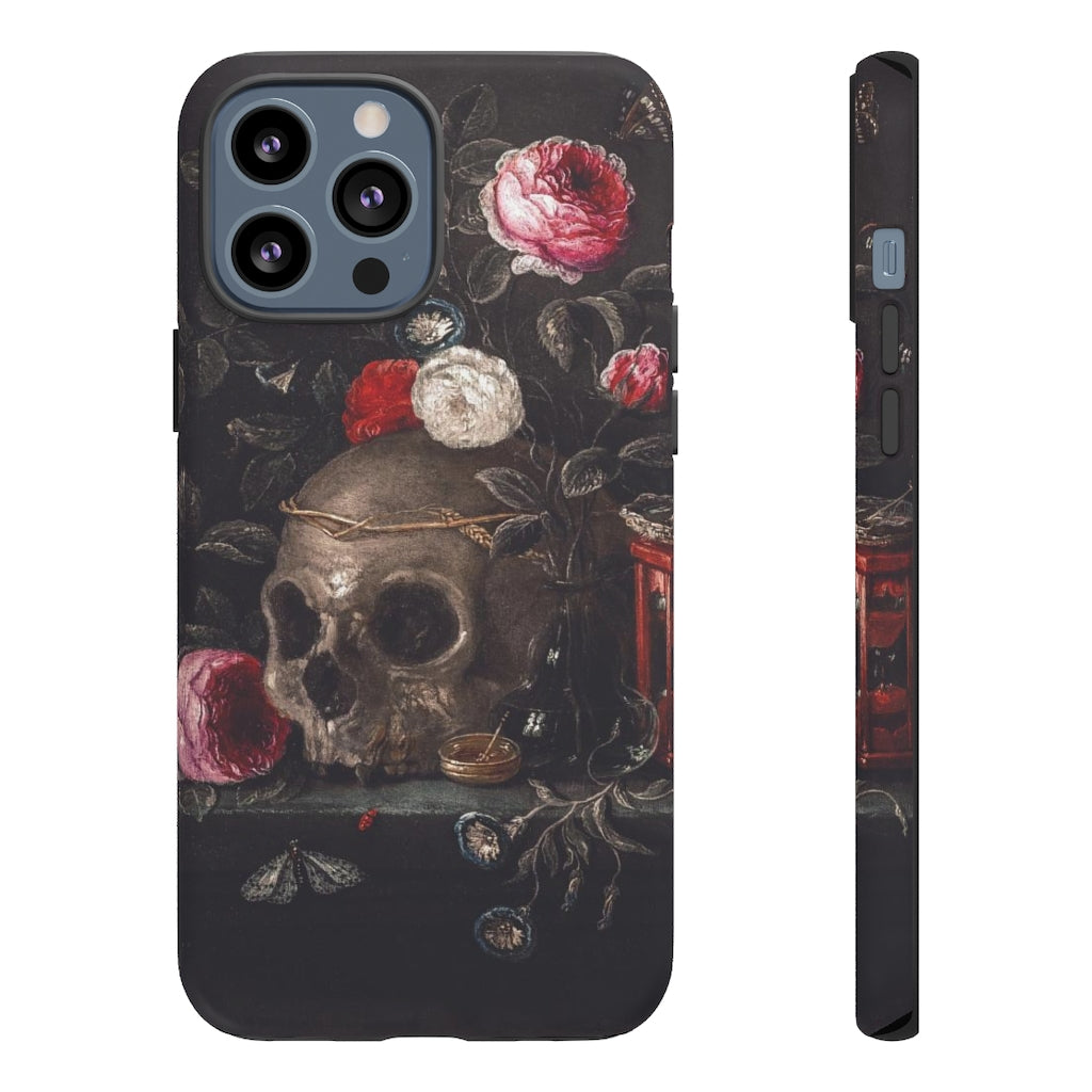 Dark Academia Skull Bouquet Aesthetic Phone Case