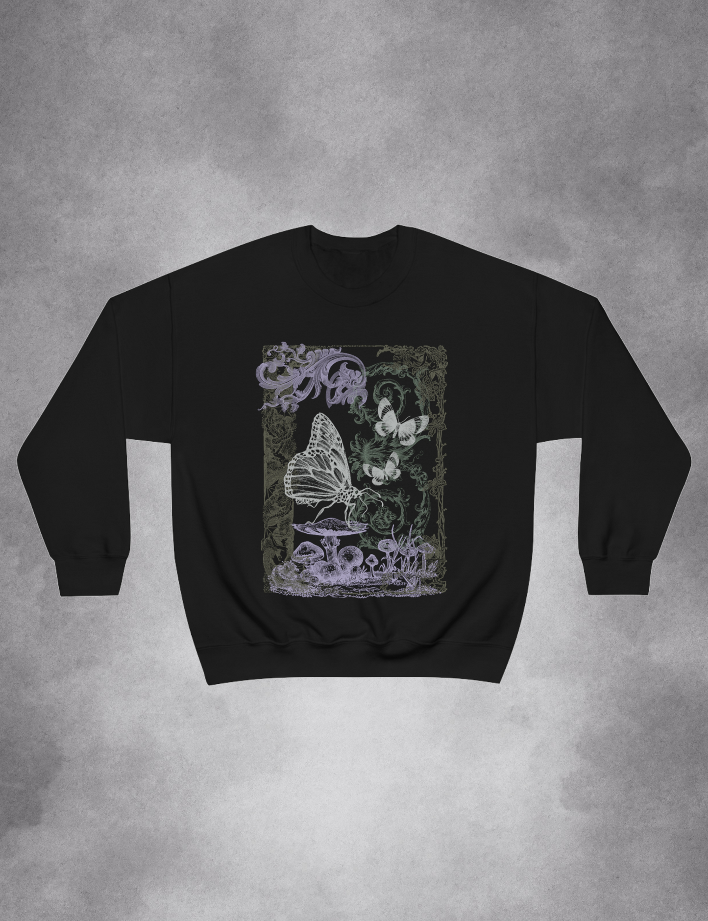 Grunge Fairycore Butterfly Collage Sweatshirt