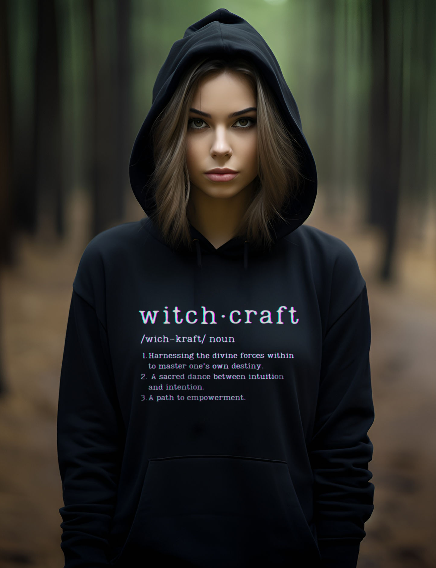 Glitch Witchcraft Plus Size Goth Witchy Clothing Hoodie
