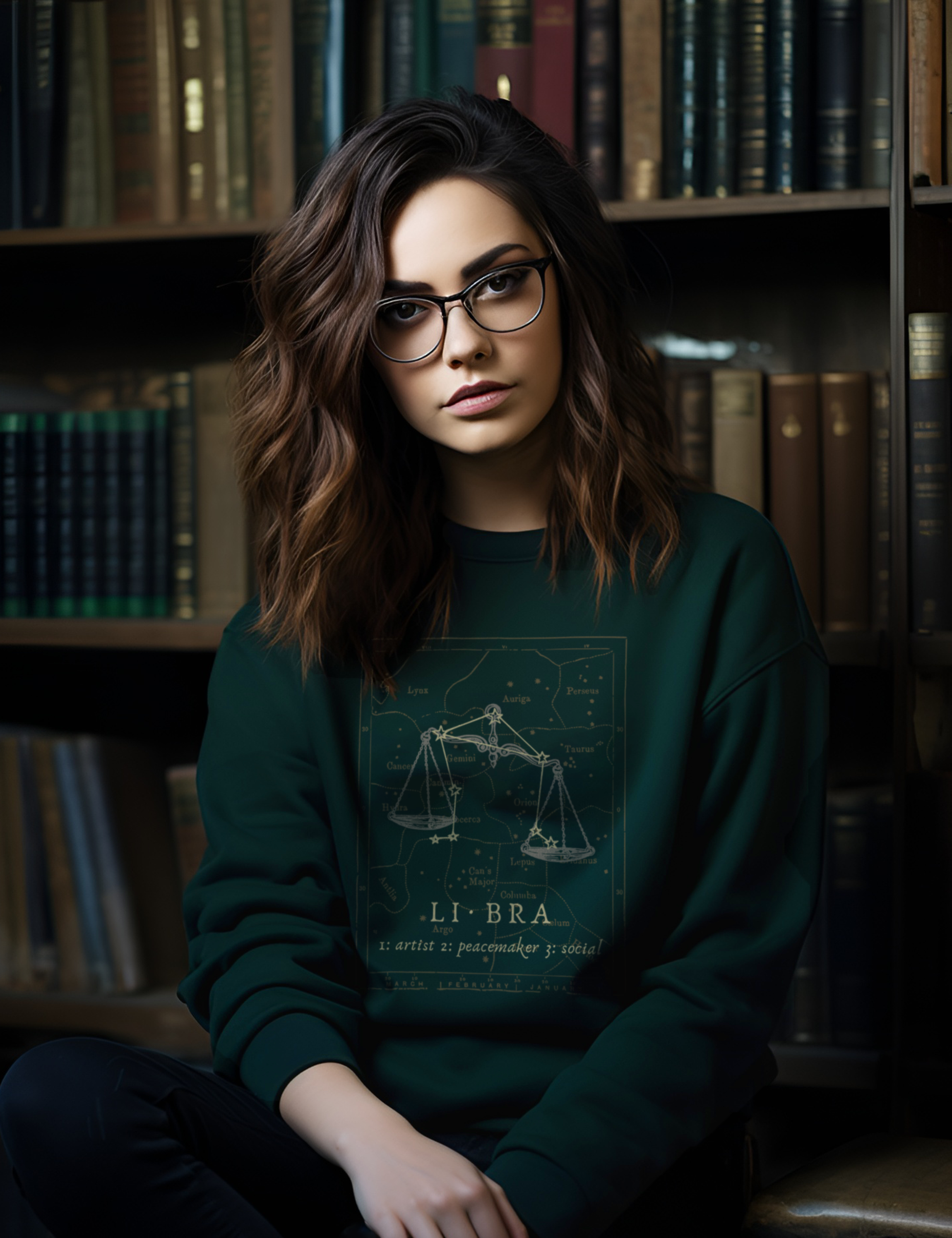 Mens Womens Dark Academia Aesthetic Outfits Libra Zodiac Sweatshirt