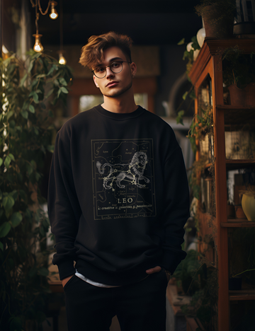 Mens Womens Dark Academia Aesthetic Outfits Leo Zodiac Sweatshirt