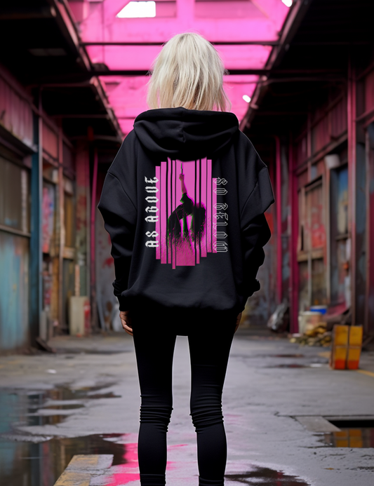 As Above So Below Glitch Witchy Plus Size Goth Alt Clothing Hoodie