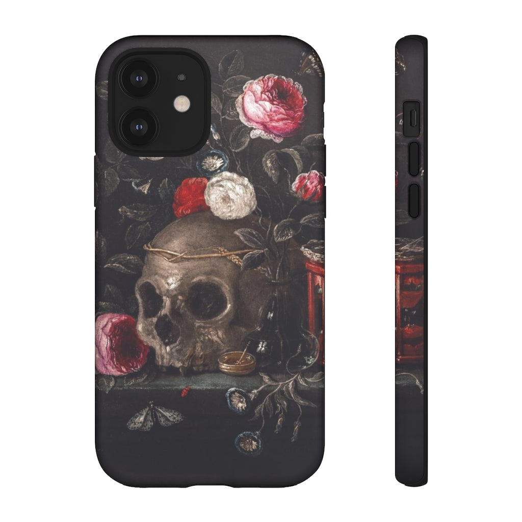 Dark Academia Skull Bouquet Aesthetic Phone Case