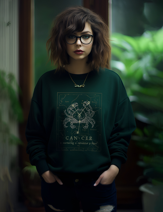 Dark Academia Fashion Cancer Zodiac Aesthetic Sweatshirt