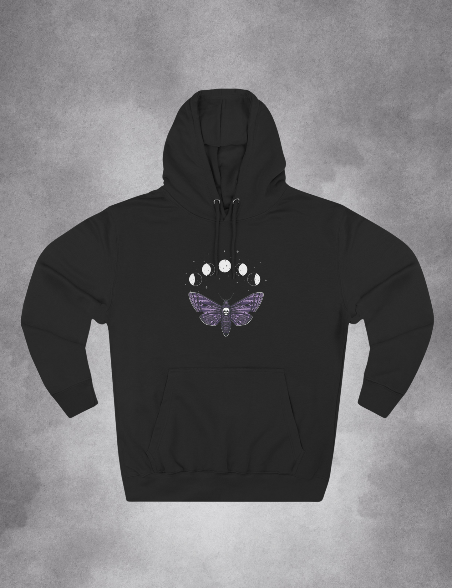 Memento Mori Moth Plus Size Witchy Aesthetic Hoodie