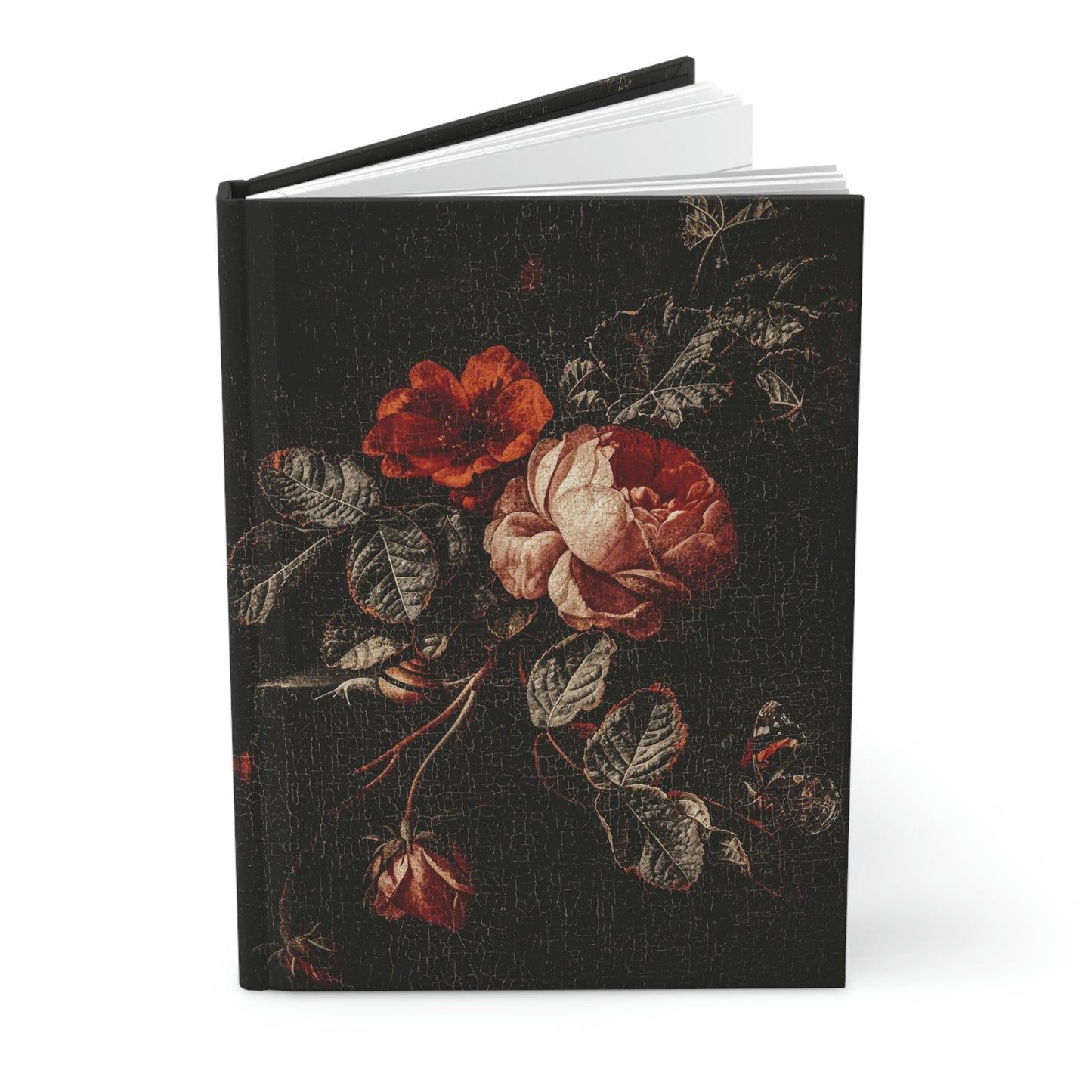 Dark Academia Aesthetic Decor Rose Botanical Hardcover Notebook