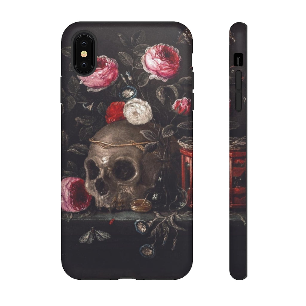 Dark Academia Skull Bouquet Aesthetic Phone Case