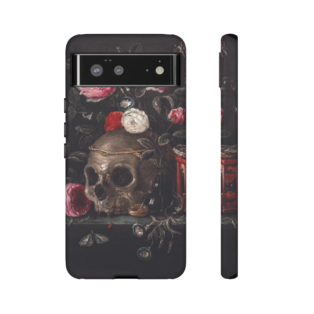 Dark Academia Skull Bouquet Aesthetic Phone Case