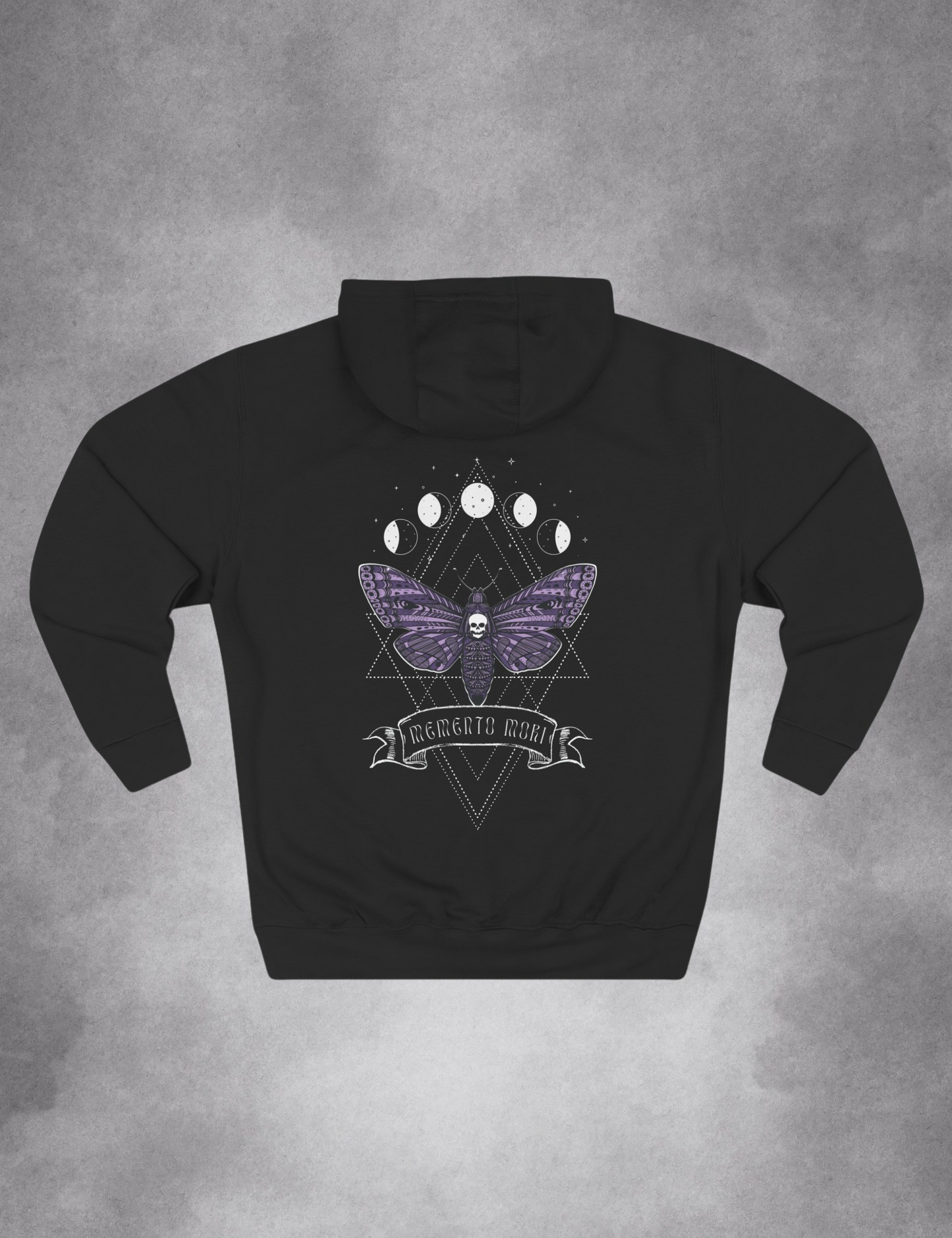 Memento Mori Moth Plus Size Witchy Aesthetic Hoodie