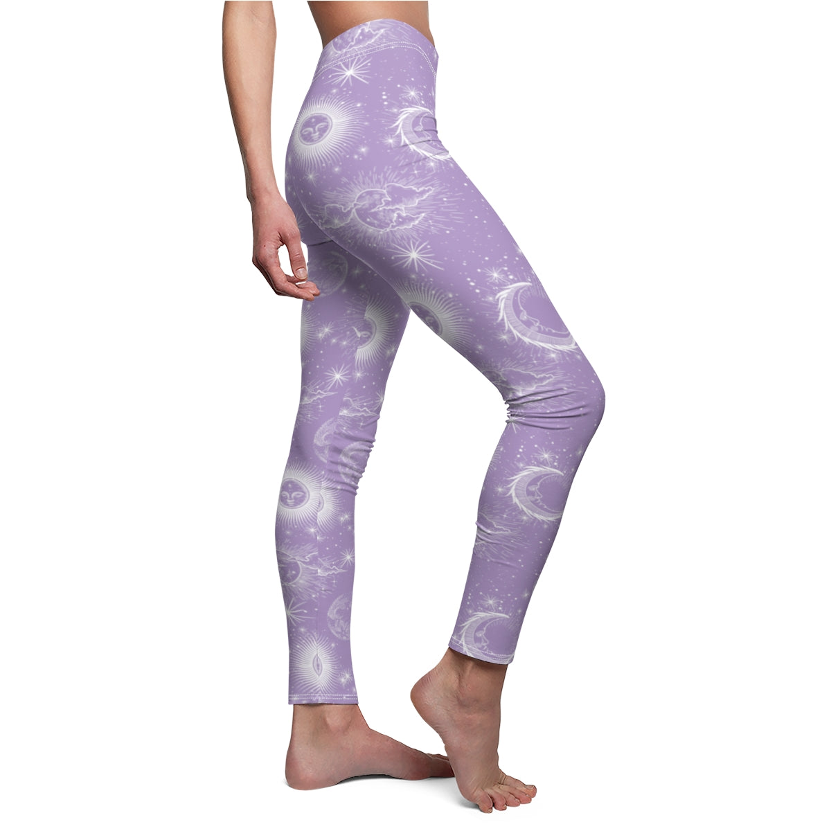 Pastel Witchy Aesthetic Celestial Lavender Leggings