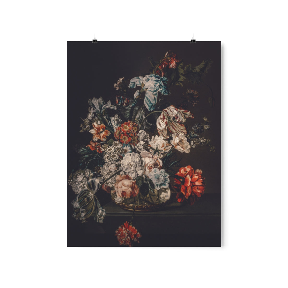 Dark Academia Vintage Bouquet Poster