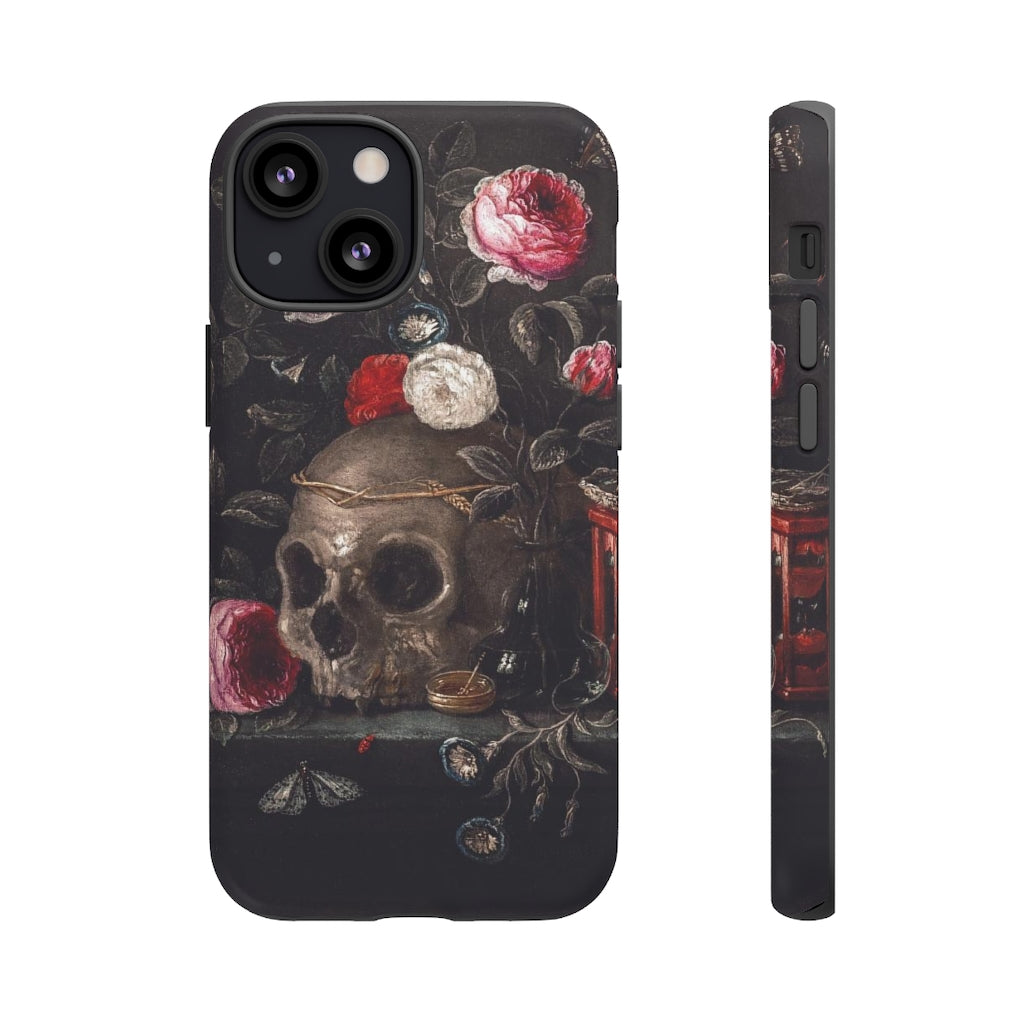 Dark Academia Skull Bouquet Aesthetic Phone Case