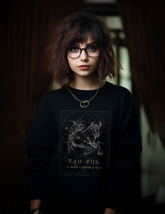 Mens Womens Dark Academia Aesthetic Outfits Taurus Zodiac Sweatshirt